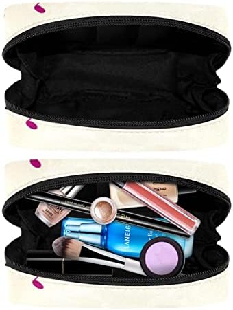 Bolsa de maquiagem inadequada, Notas de música colorida Bolsa de cosméticos Tote portátil TRAVEL CASE Organizador de estojo Caso