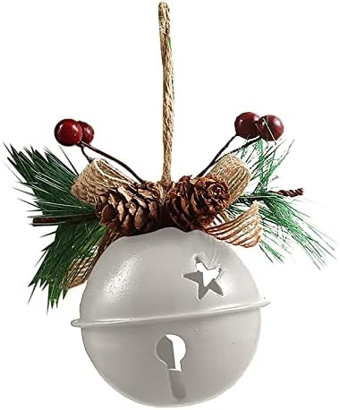 Jingle jingle árvore de natal sinos de metal sinos de Natal decorativo decoração aberta decoração pendura contas pendentes de lágrima de cristal