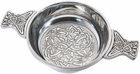 Wentworth Pewter - Celtic Circy Circle Batt Quaich Whisky Bowl Bowl Bowl Loving Cup Burns Night Night