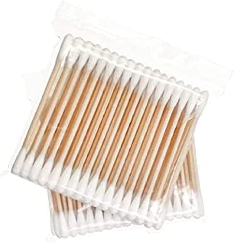 100 sacos de cotonetes de algodão, cotonetes descartáveis ​​de algodão de duas cabeças, domicílio, maquiagem, removedor de maquiagem e swabs de algodão, ultra-portátil e adequados para viajar.