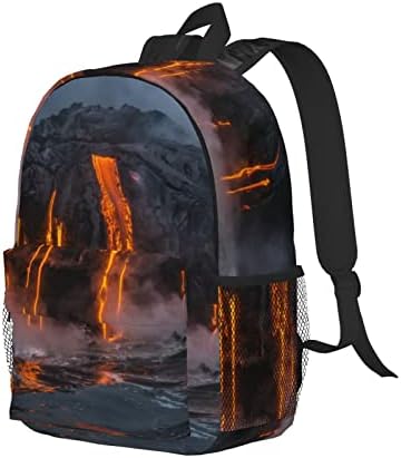 Vulcão ewmar kilauea de 15 polegadas de 15 polegadas para o aluno de mochila de viagem para mochila de mochila