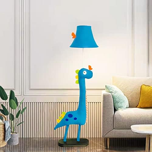 Lâmpada de piso infantil Herbestbay, design de dinossauro azul de 50 polegadas de piso moderno para quarto, lâmpada