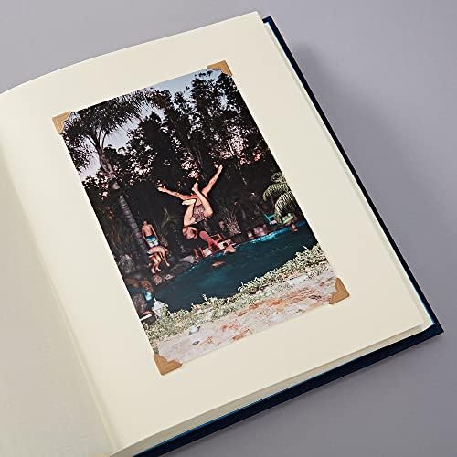 Álbum de fotos semikolon Médio, 80 páginas de creme para 160 fotos com intercaladas de glassina, capa de gelo no Pecan