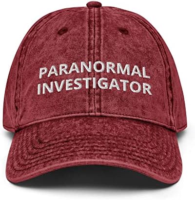 Mindgone Paranormal Investigator Vintage Dad Cap - Chapéu de Caçador de Fantasmas, Cabeça Criptida, Sobrenatural Mythical Strange