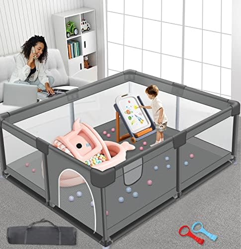 Ysyj Baby Playpen 71 X 59, Playards para bebês, Playpen grande para bebês e crianças pequenas, grandes playpens para bebês,