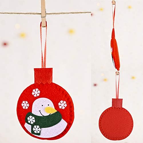 Ornamentos pendurados de natal para decorações de Natal, pingente de neve não tecido de tecido de natal, pingente de campainha,