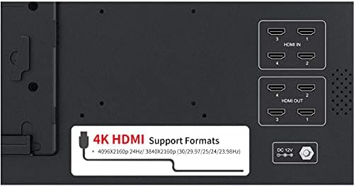 Feelworld ATEM156-COM 15,6 polegadas Monitor de transmissão de transmissão quad-split de 15 polegadas Monitor de Diretor de transmissão com E/S HDMI de 4 x para comutadores