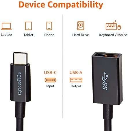 Basics USB tipo C para USB 3.1 Gen1 Adaptador feminino - Black