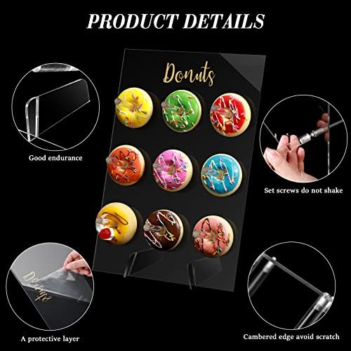 2 pacote de donut stand Donut Display Wall Stand para mesa de sobremesa Clear acrílico Donut Holder Stand para festas de encontro