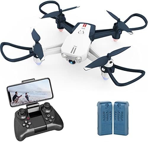 4DRC 1080P FPV Drone com câmera para adultos para iniciantes crianças, quadcóptero RC com pau automático, uma chave de chave, controle de aplicativos, modo sem cabeça, flip 3D, vôo de trajetória e 2 baterias modulares
