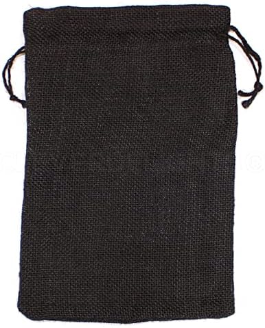 Lights CleverDelights 8 x 12 Black Burlap Bags - 25 Pack - Sacos de cordão