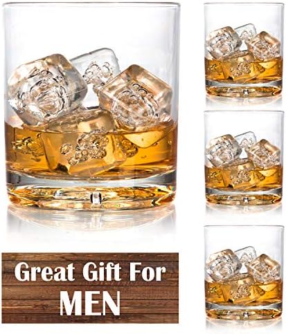 Óculos de uísque inquebráveis ​​- bourbon reutilizável à prova de quebra, uísque escocês e antiquado - copos de bebida externa perfeitos para festas - Grande Dia dos Pais e Presente de Casamento