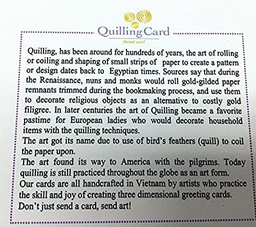 Cartões de felicitações do cartão de quilling