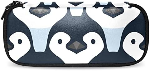 Big Capacate Lápis Case Animal Penguin Supplies Saco de maquiagem de bolsa de lápis para meninos adolescentes 7,5x3x1.5in