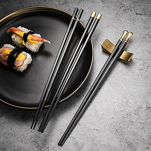 5 pares/conjunto pauzinhos de pauzinhos não escorregadores de sushi reutilizados lava -louças Safe Safe Healthy Tableware Presente