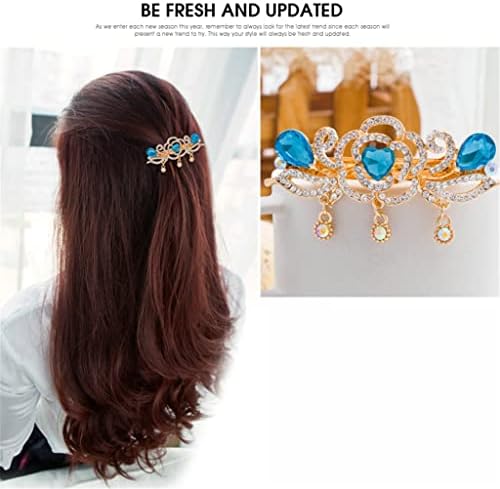 Chea de cabelo grossa fêmea para adultos jóias femininas elegantes acessórios de cabelo da cabeça jóias de flor top clipe clipe