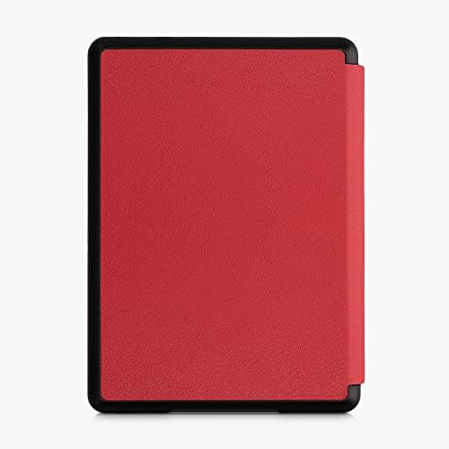 Case de origami kwmobile compatível com Kindle Paperwhite 11. Geração 2021 - Case Ultra Slim Fit PU Cover com suporte - vermelho