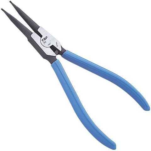 Top SS -125 Snap Ring Upliers para eixo, garra reta, anel compatível, 0,4 - 1,0 polegadas, com ponta serrilhada, *6 peças