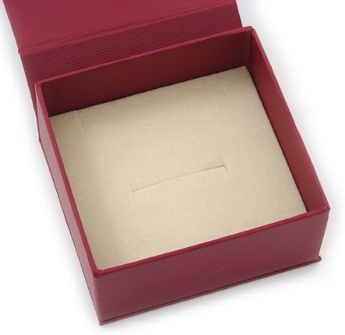 Avalaya elegante caixa de presente de papelão quadrado de cranberry com fechamento de tampa magnética