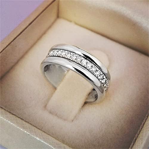 Casal Princess Cut Diamond Set Ring Fashion Luxury Women Engagement Jóias de casamento Anéis de dedos para mulheres