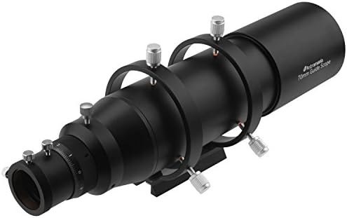 Astromania 70mm Compact Deluxe Finder & GuidsCope Kit com focador helicoidal de 1,25 - guiando o escopo do mini -guia: portanto, a astrofotografia é mais fácil e menos equipamento