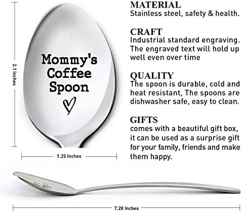 Presente de capa para capa para a nova mãe, Mommy's Coffee Spoon, Dia das Mães Aniversário de Ação de Graças Presentes