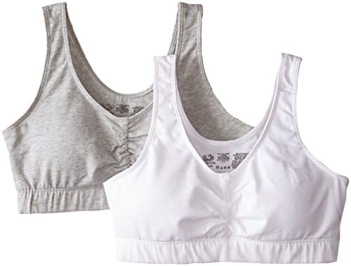 Fruto do Loom Feminino Front Sport Bra com almofadas removíveis, 2 pacote