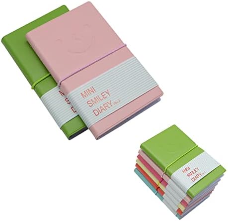2 PCs Notebooks de bolso de cor aleatórios, 3x5 polegadas de papel misto e em branco Mini -pedidos notebooks com cobertura de couro PU