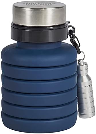 Braçamento de água dobrável de hardware do cavalheiro e mini lanterna, 16 onças, azul