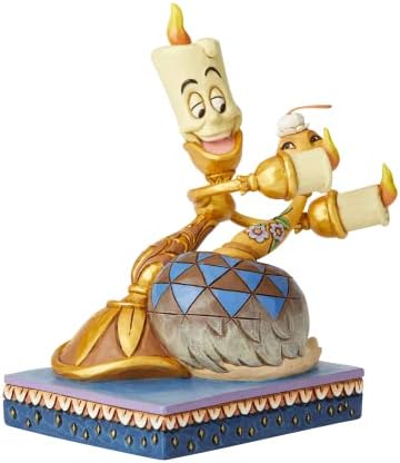 Tradições da Enesco Disney por Jim Shore Beauty e The Beast Lumiere e Plumette Figure, 5,75 polegadas, multicolor