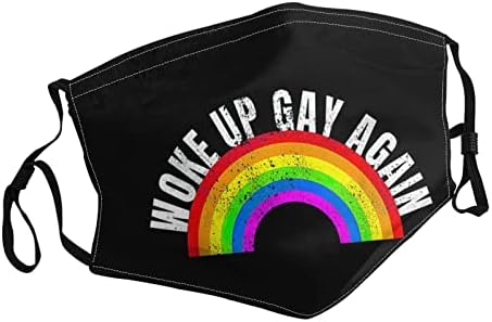 Acordei gay novamente washable_mask unissex face bandana para adultos reutilizáveis ​​bocais que cobrem proteção