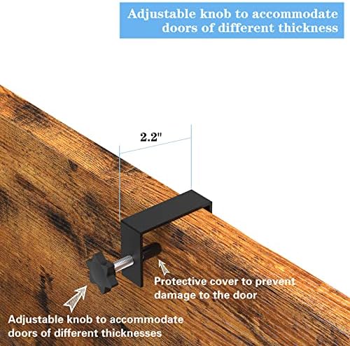 X-COSRACK SOBRE O Organizador da porta-Organizador de porta de despensa de 4 camadas pendurado rack de armazenamento e destacável e dobrável tempero de tempero cesto de parede de armazenamento de portas com ganchos para cozinha de banheiro