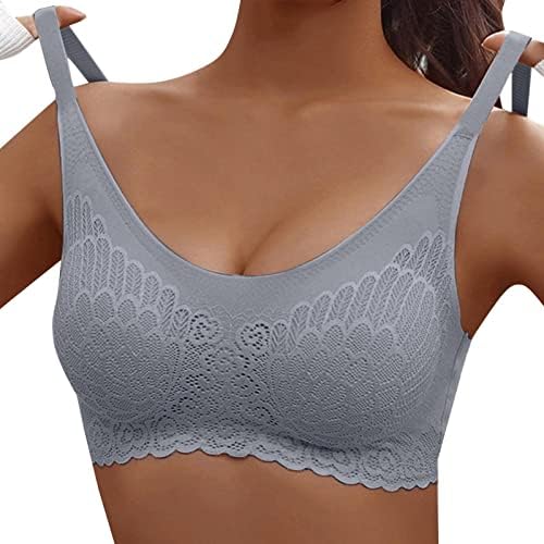 Lace Sports Bras for Women Wirefree Push Up Cobertura completa Everyday Bra High Support Belas Back Brand Bra