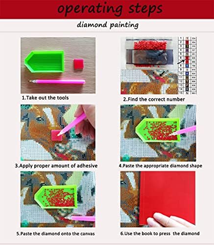 Ghuicja 5D vacas DIY kits de pintura de diamante para adultos e iniciantes, pintura de arte de diamante em estilo agrícola com diamantes