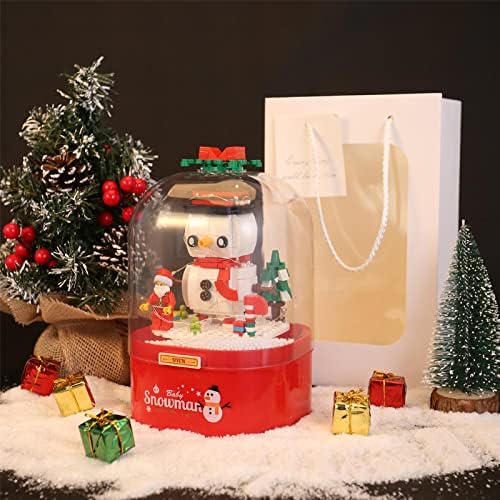 Dyizu Christmas Snowman House Caixa Música Luz Luz Papai Noel