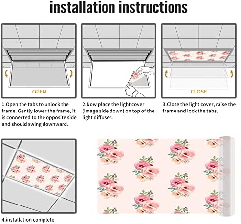 Tampas de luz fluorescentes para o teto dos painéis de difusor de luz-de-poeira de rosa-fluorescentes tampas de luz para sala