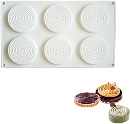 Moldes de silicone em forma de espiral ferramentas de decoração de bolo molde de assadeira para fazer bolo geléia mousse francesa sobremesas de silicone mousse bolo de molde