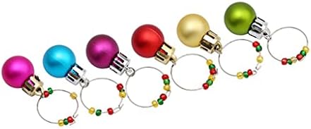 6 PCs coloridos de vidro de vidro de Natal colorido Tags marcadores de barra de barra de barra de festa decoração de Natal e criativo