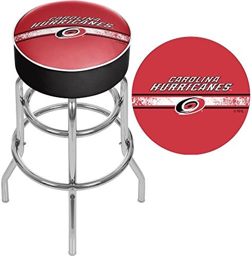 Marca de marca comercial NHL Carolina Hurricanes Chrome Bar Banco com giro