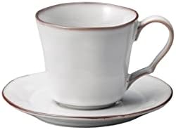 Rafelm Smoke White Coffee Bowl Plate, 195 cc, placa: 5,5 x 0,7 polegadas