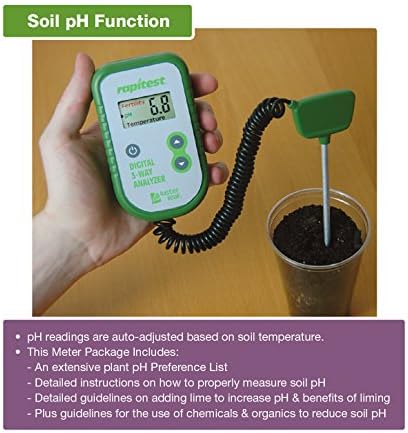 Fertilidade das folhas de brilho e temperatura Rapitest 1836 Digital 3 Way Analyzer para pH do solo