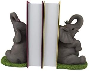 World of Wonders Pachful Pach par de elefantes decorativos de elefante 7.5 | titular de livros decorativos para crianças |
