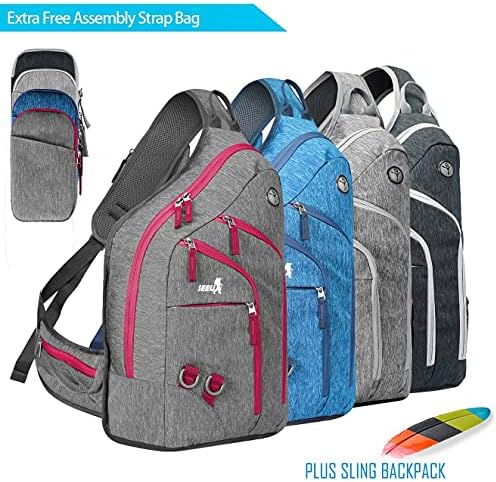 Além de homens de mochila de tamanho grande, homens, camadas duplas de mochila crossbody backping saco de cinta 28l, apto para laptop