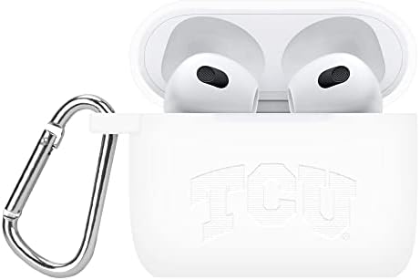 Affinity Bands Texas Christian Horned Frogs Pacote de silicone gravado compatível com Apple Watch e AirPods Gen 3