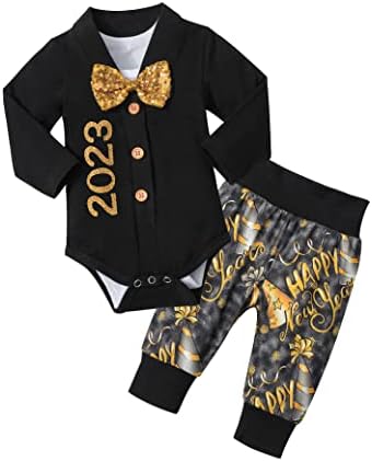 Donwen Ano Novo Roupa de bebê 2023 Casaco macacão infantil + camisa + calça 3pcs