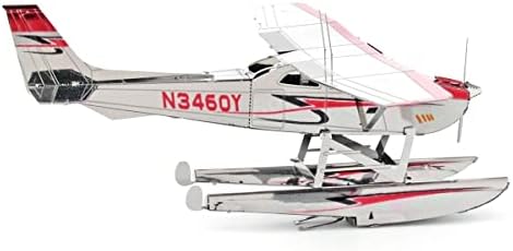 Metal Earth Fascinations Cessna 182 Floatplane 3D Model Model Kit Kit com pinças