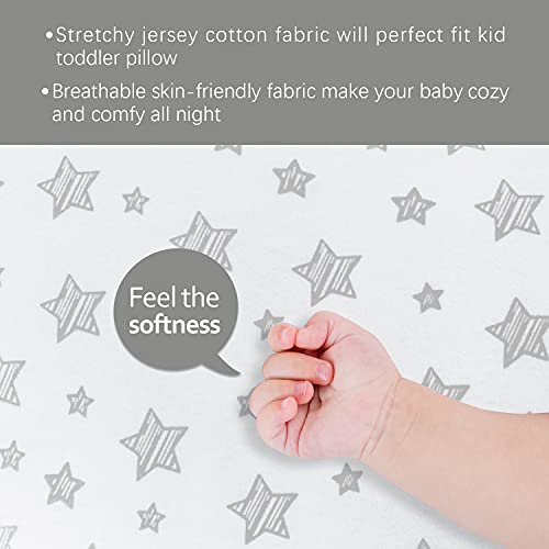 Pacote de bebês para crianças, pacote 2, Jersey Cotton Ultra Soft Baby Kids Broachcase para travesseiro de travesseiro adormecido 13 x 18 ou 14 x19 e travesseiro de bebê de bebê 13 x 18 acolchoado com de algodão travesseiro de algodão