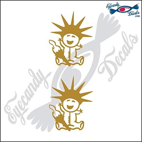 Decalques oculares Stick Family Baby em Nova York 2,5 Adesivo de decalque branco