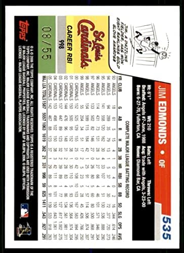 Cartão Jim Edmonds 2006 Topps Black 535