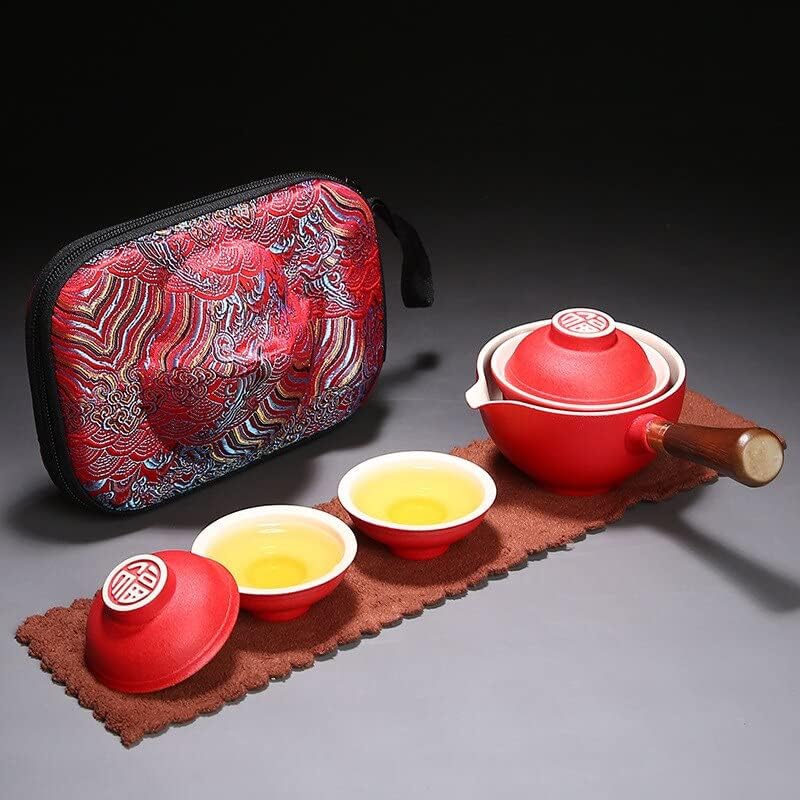 Portátil Teaware Office Chinese Cerâmica Conjunto de chá de viagem Conjunto de chá de porcelana Teacups Teacups Teaware Com servir